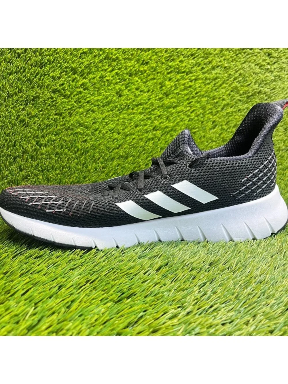 Adidas Asweego Mens Size 13 Black White Athletic Running Walking Shoes Sneakers